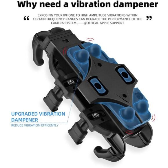 Motorcycle Phone Mount with Vibration Dampener for 4.7''-7.1'' Phones - Picture 3 of 7